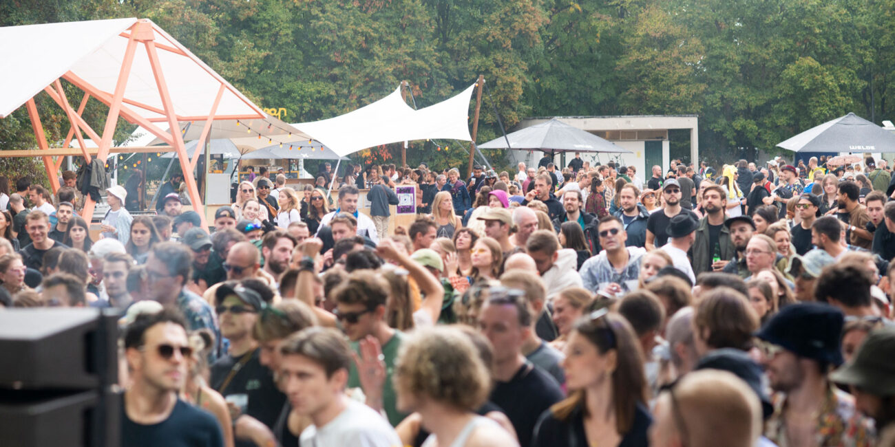 Eine feiernde Crowd auf einem Festival