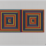 Frank Stella, Fortin de las Flores, 1967, Farbserigrafie, 65 x 85 cm, © VG Bild-Kunst, Bonn 2026